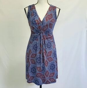 Daisy Fuentes Geometric Print Sleeveless V-Neck Dress